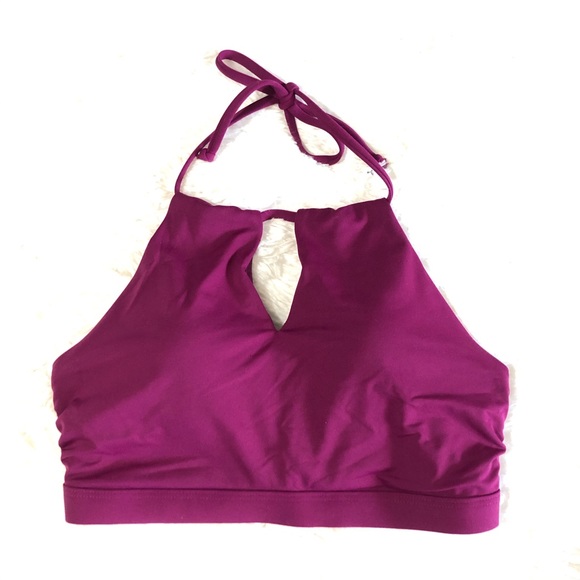 Athleta Other - ATHLETA BIKINI HALTER TOPMAGENTA STRAPPY SZ SMALL